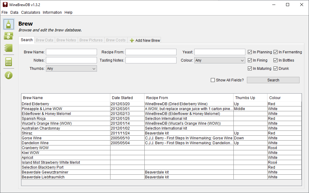 WineBrewDB Screenshot 2